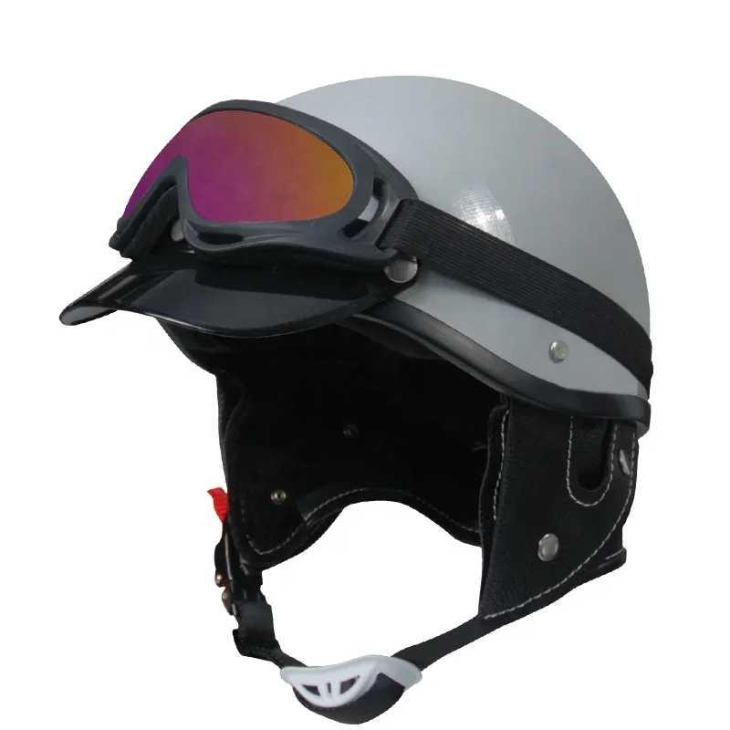 Classic Hot Sale Retro Off-road Helmet Open Face Motorcycle Helmet With Ski Glasses