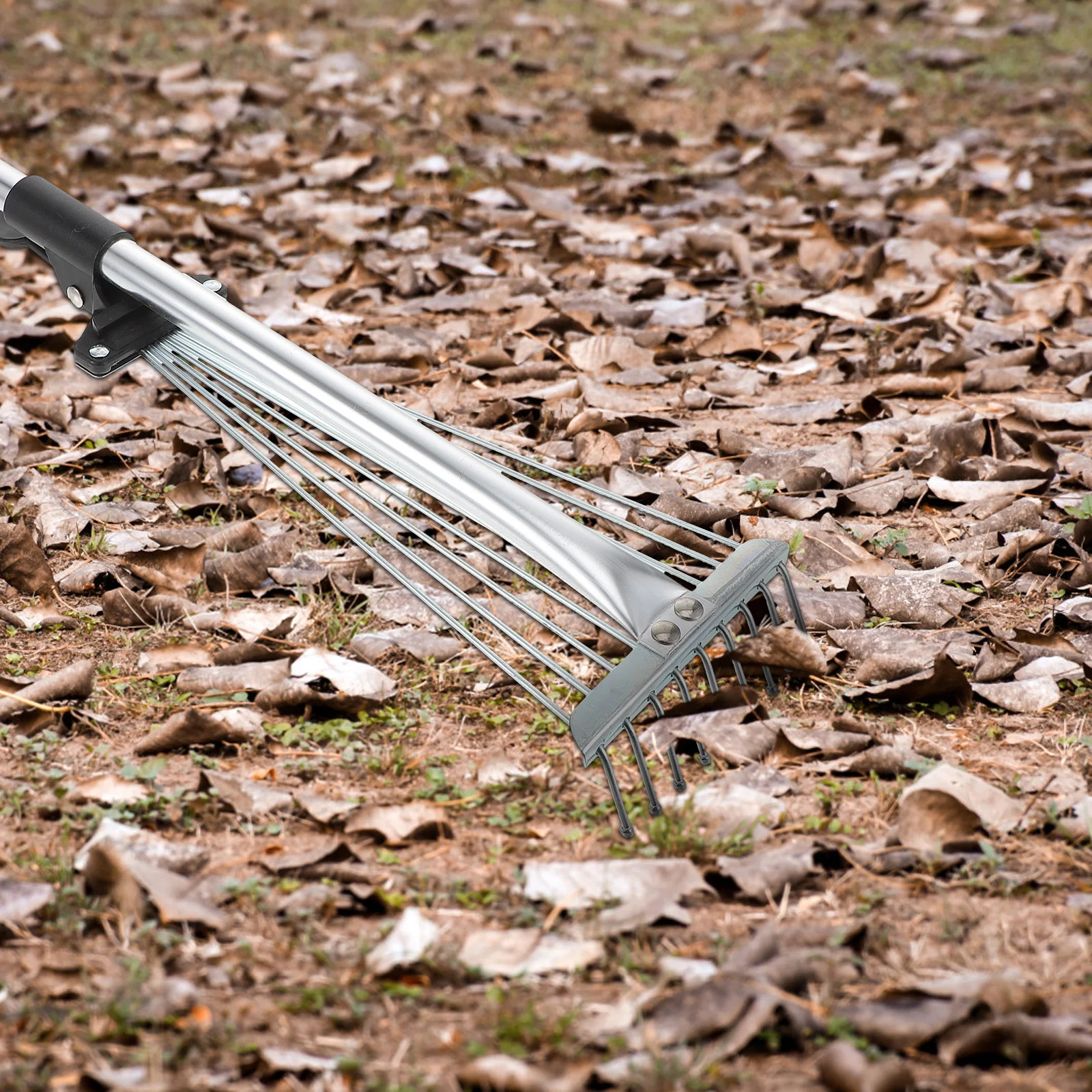 Folding Leaves Rake Adjustable Leaf Tool for Yard Garden Metal Rakes Expand Child