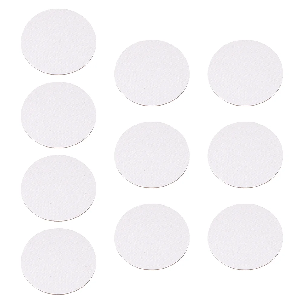 

10 Pcs Round Oil Painting Board Artist Drawing Boards Pure Cotton Canvas Panel Tools