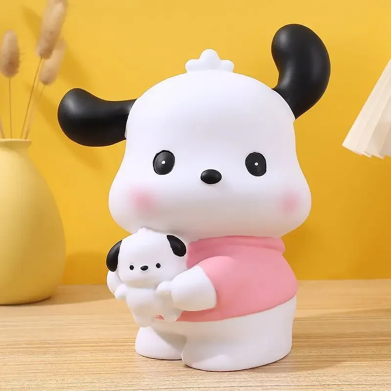 Pochacco-Tirelire de Dessin Animé Kawaii Sanurgente Ins pour Enfant, Boîte de Rangement Créative Mignonne de Grande Capacité pour Jouets, Cadeaux