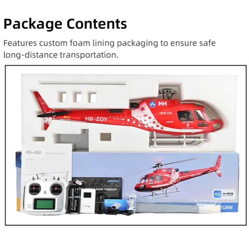 FLYWING AS350 RC Helicopter with ACE Flight Controller Self-Stabilization Squirrel 470 FLY WING AS350 RC Plane 6CH GPS Airplane