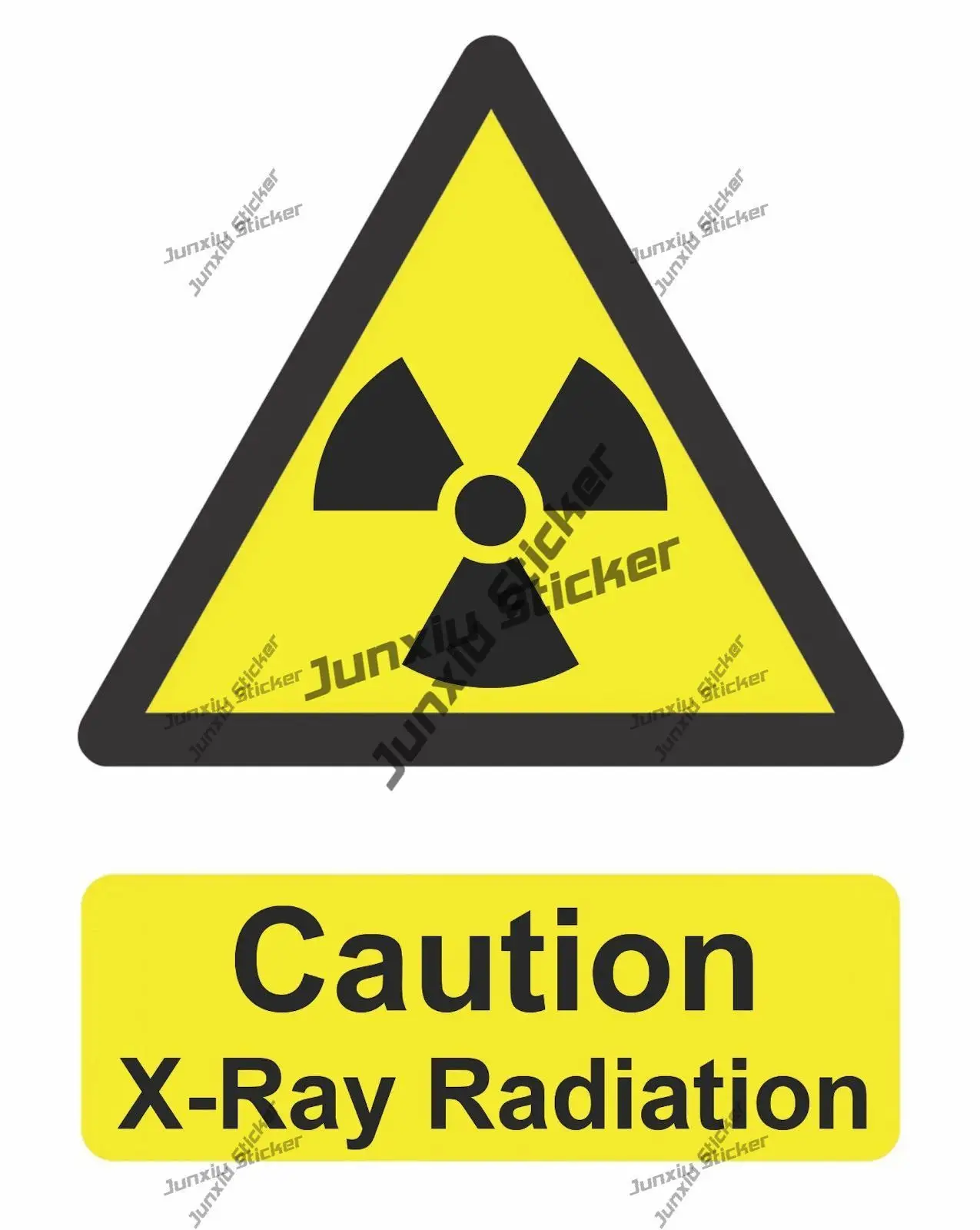 Caution X Ray Radiation X-Ray Yellow Warning Notice Sign Self Adhesive Reflective-silver Sticker UV Protected Waterproof Decal