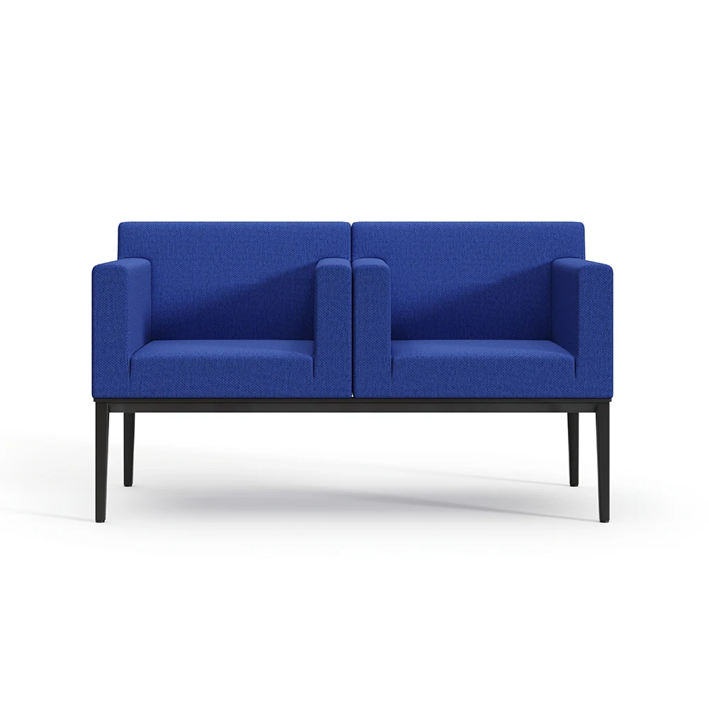Modern Modular Public Seating Sofa Solid Wood Frame PU Fabric Upholstered Waiting Sofa for Commercial Project