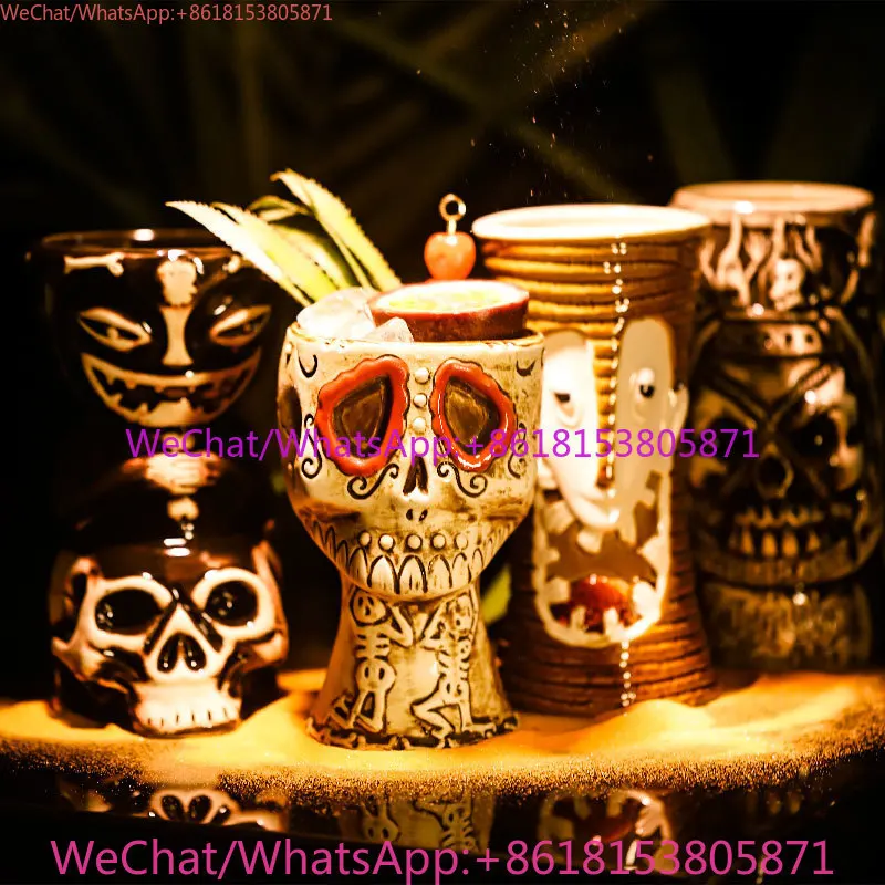 Hawaiian Cocktail Mug Bar Tiki Mug Ceramic Zombie