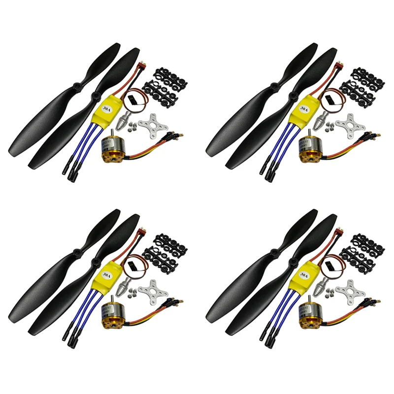 

DELAM-4X 2212 1000KV 13T Brushless Outrunner Motor+30A ESC+1045 Propeller Kit For RC Aircraft Multicopter