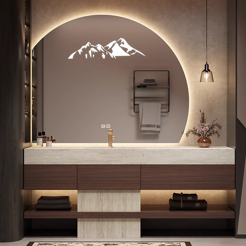 zn-Modern Wood Freestanding Modular Bathroom Vanity Smart Lacquer Finish Single Basin Premium Core Materials Bespoke Vanity@