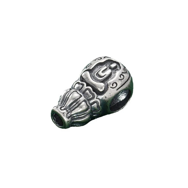100% 925 Silver Tibetan Buddha Guru Bead Buddhist Prayer Beads Mala Three-way Bead 2