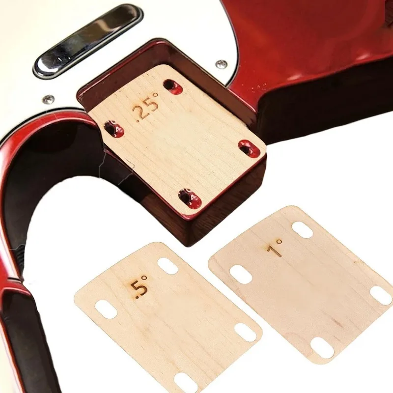 Universal Guitar Neck Adjustment Shims Durable Wooden Correction Pads for Electric Acoustic Guitar Repair Setup