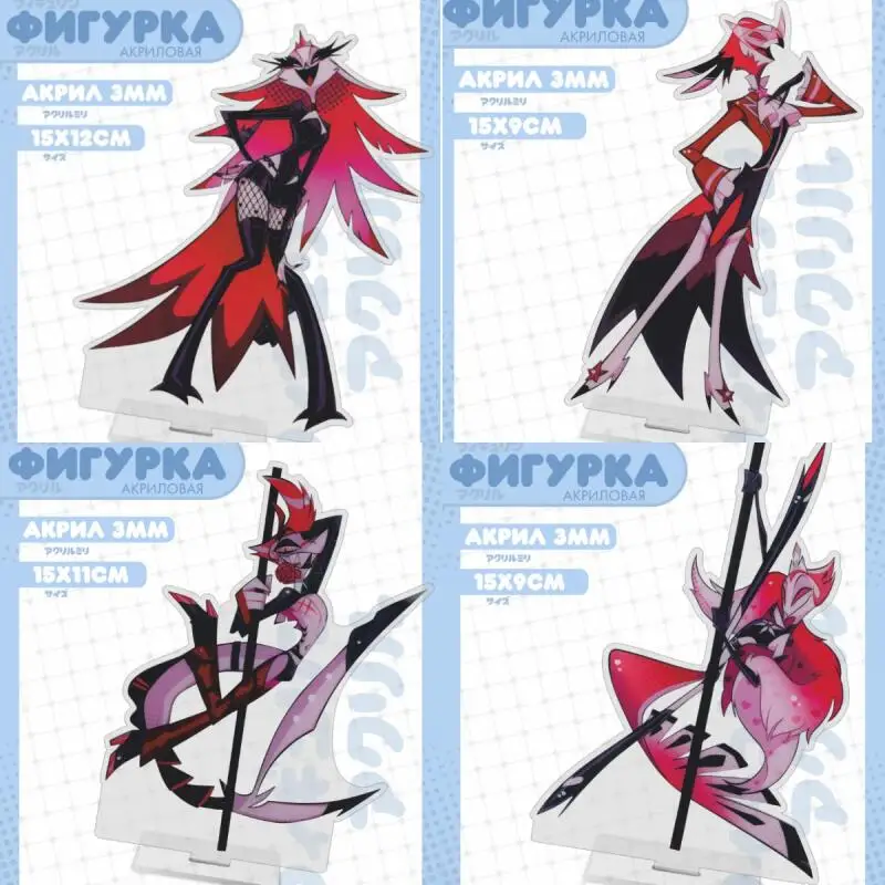 Anime-Acryl-Standee für Helluva Boss Stella Verosika Mayday Selbstgemachte Acryl-Standplatten Acryl-Tischdekoration Geschenke