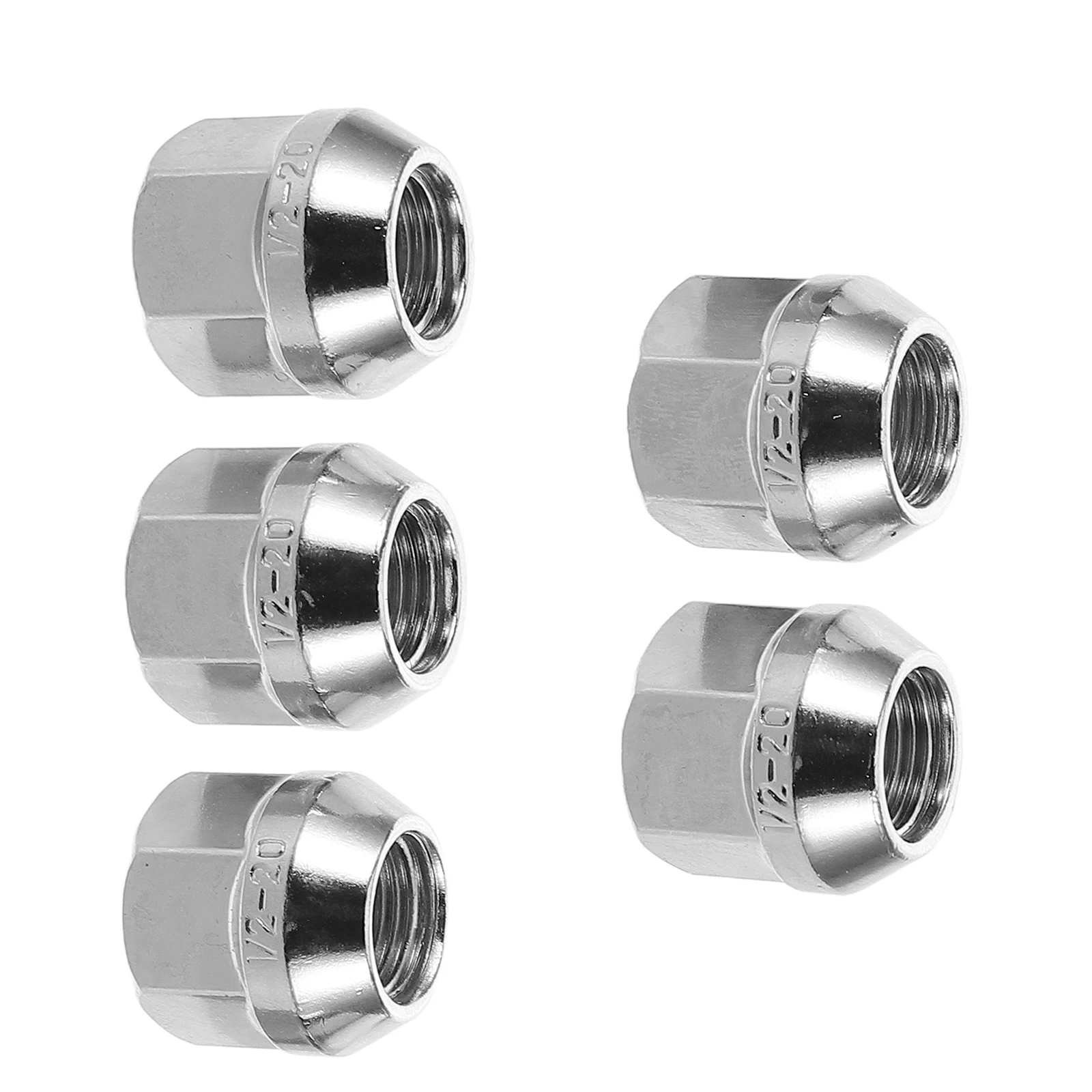 

5pcs Stainless Steel Wheel Studs Lug Nuts Car Flange Nut Tire Fasteners Secure Fit Open End Design Durable Tire Wheel Screws