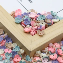 200 pz/lotto 10mm acrilico misto tre petali perline di fiori perline distanziatrici per gioielli che fanno orecchini accessori per la decorazione della forcina