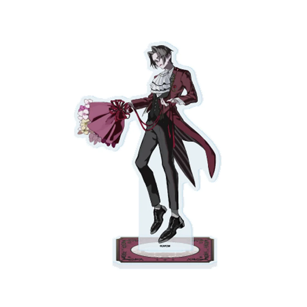 Anime Ace Attorney Miles Edgeworth Phoenix Wright 15CM Acrylic Stand Keychain Cosplay Character Model Desk Decor Collect Gifts