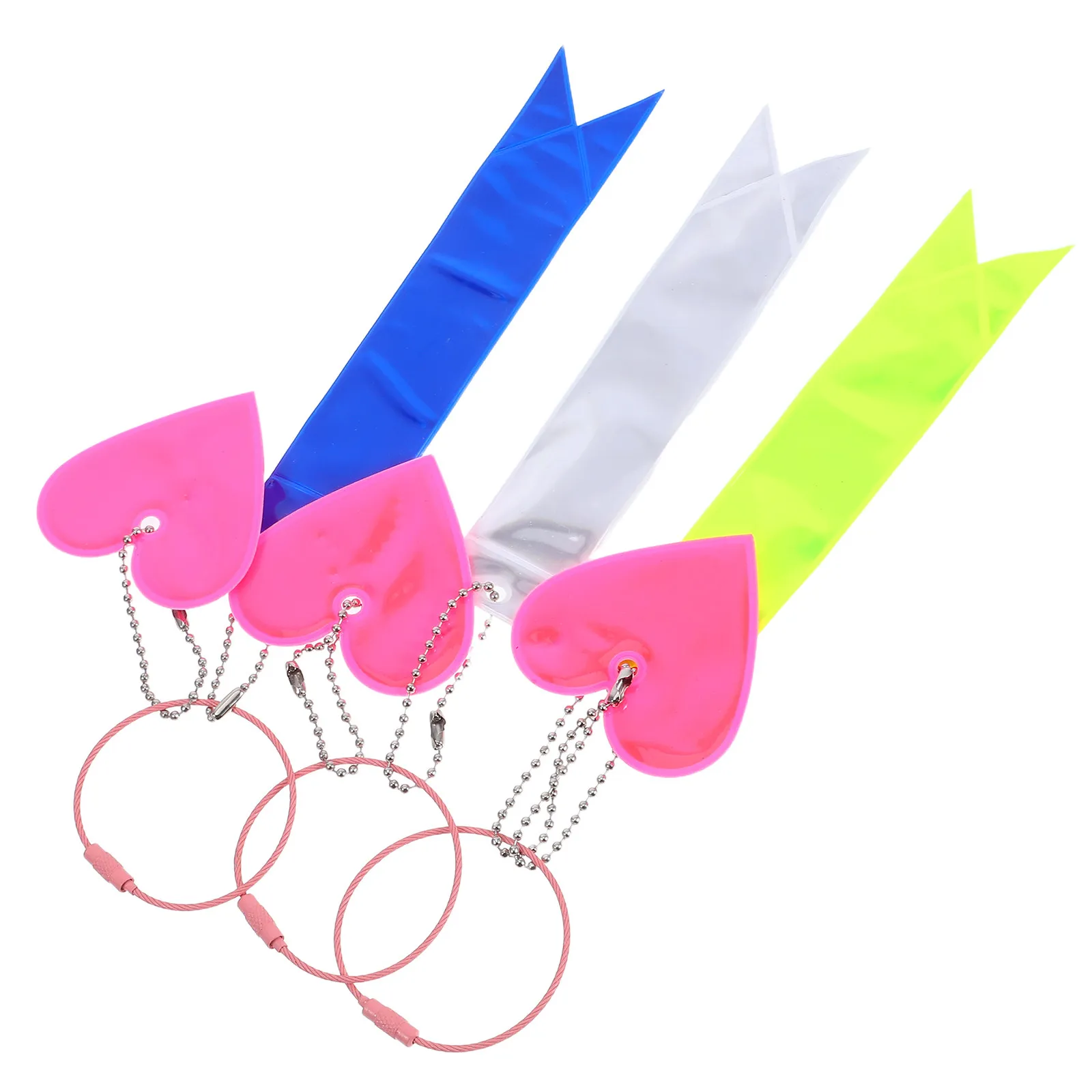 3Pcs Safety Reflective Bike Strips High Visibility Night Riding Cycling Reflector Pendants Backpack Reflector Straps Cycling