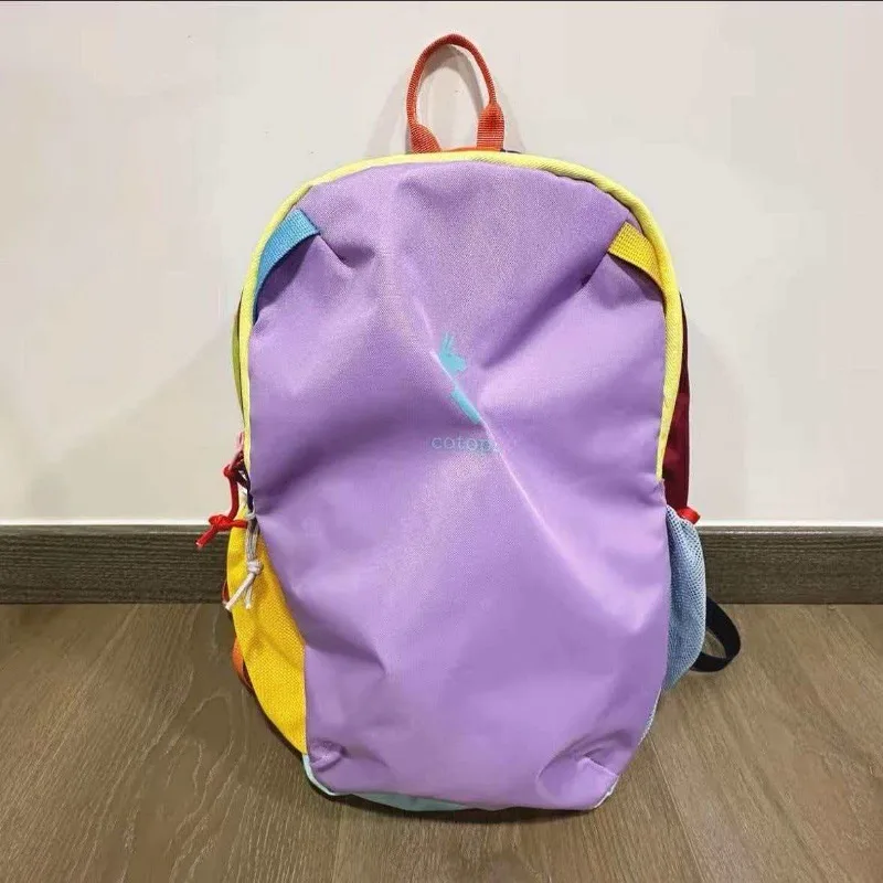

New Macaron colored backpack for children, large capacity contrasting backpack, hiking outdoor sports hiking backpack