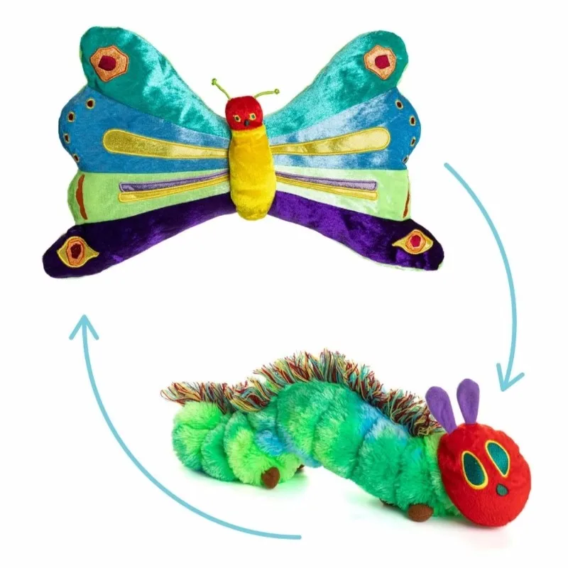 New Cute Books The very hungry caterpillar Change Butterflies Plush 40CM Kids Stuffed Toys For Children Christmas Gifts