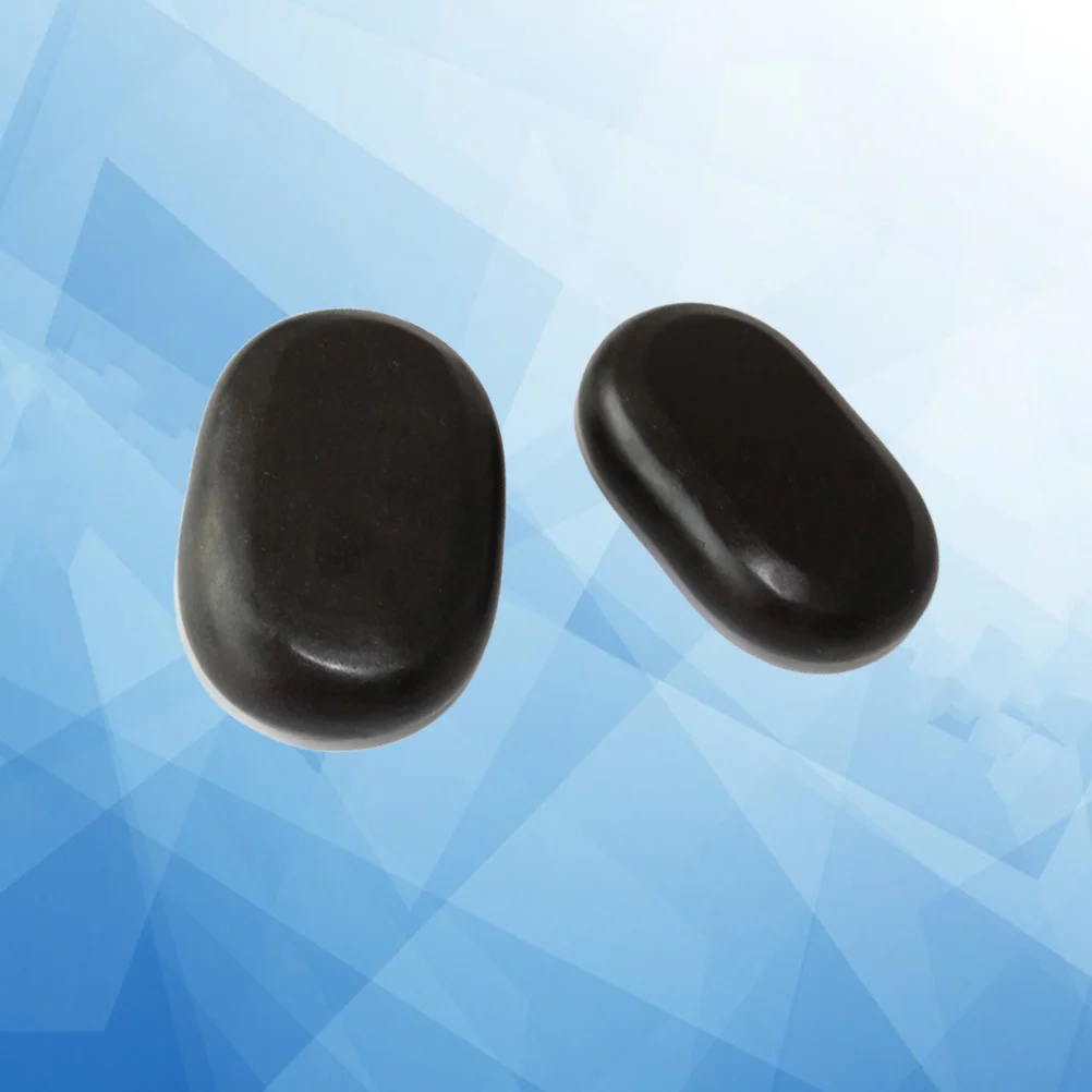 

2Pcs 11x7cm Natural Massage Stones Volcano Therapy Stone Smooth Healing Stone for Home Spa Wellness Relaxation Aid
