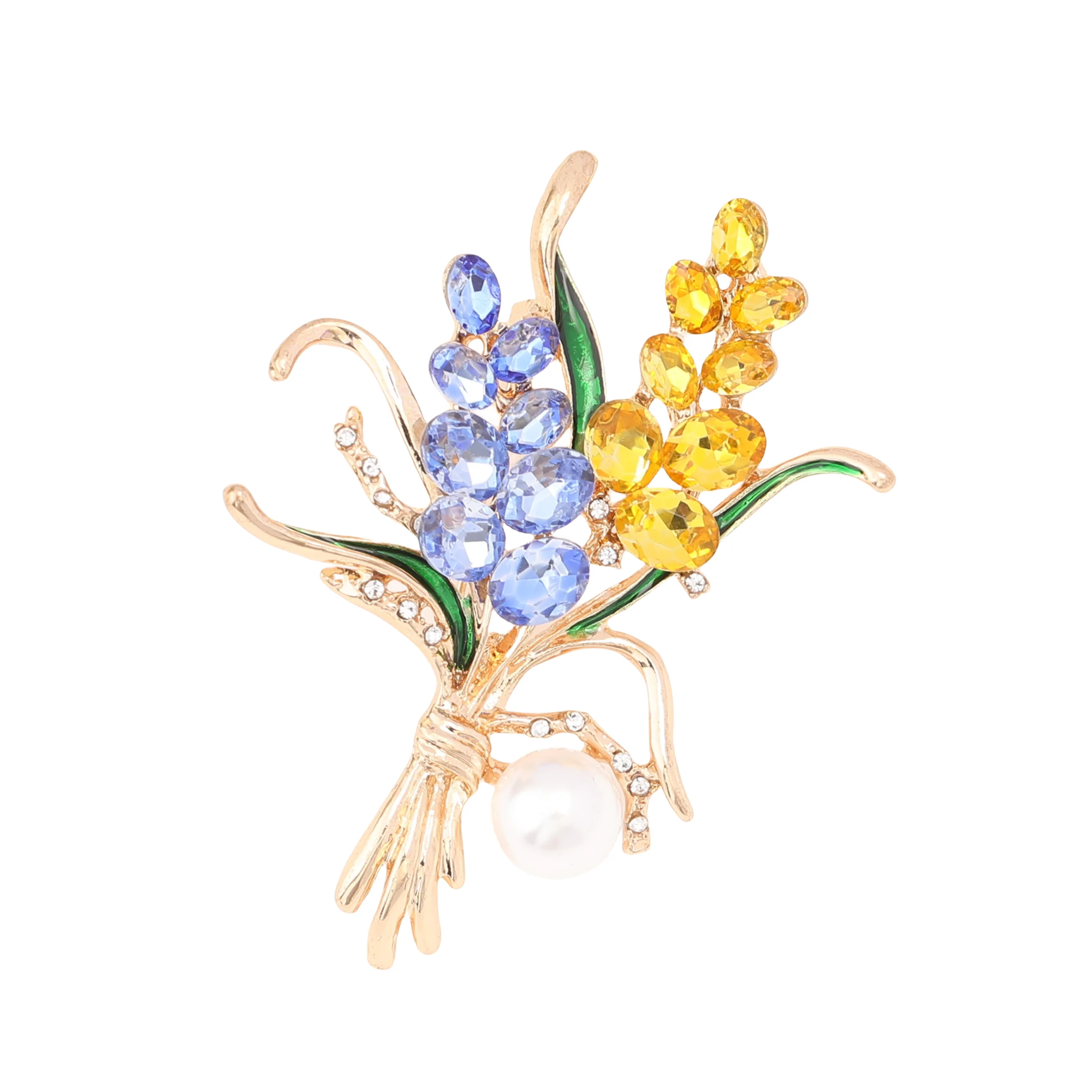 Українська жіноча брошка Luxury Women Brooch Ukraine Wheat Brooches 4-Color Sparkling Crystal Pin Classy Wheat Jewelry Gift