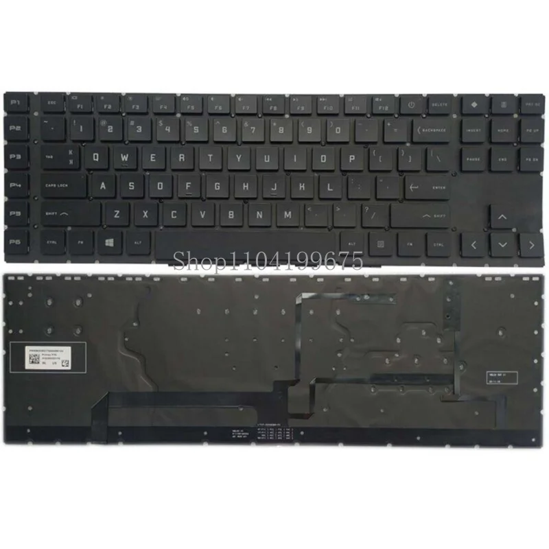 لوحة مفاتيح HP Omen 17-ck 17-ck1020nr 17-ck1021nr 17-ck0372nr US RGB بإضاءة خلفية