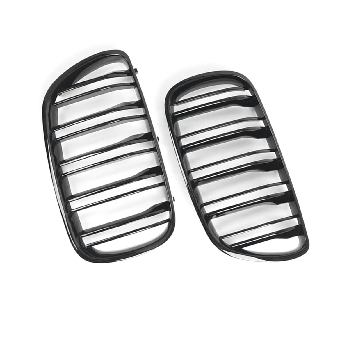 1Pair Car Front Kidney Grille Grills Glossy Black Hood Grill for BMW X3 E83 Diesel Petrol SUV 2007-2010 Racing