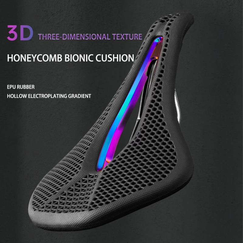 MTB Road Bike Accessories Parts Bicycle Seat Seat Bench Honeycomb 3D Breathable Lightweight Strong Durable Wear-resistant Saddle