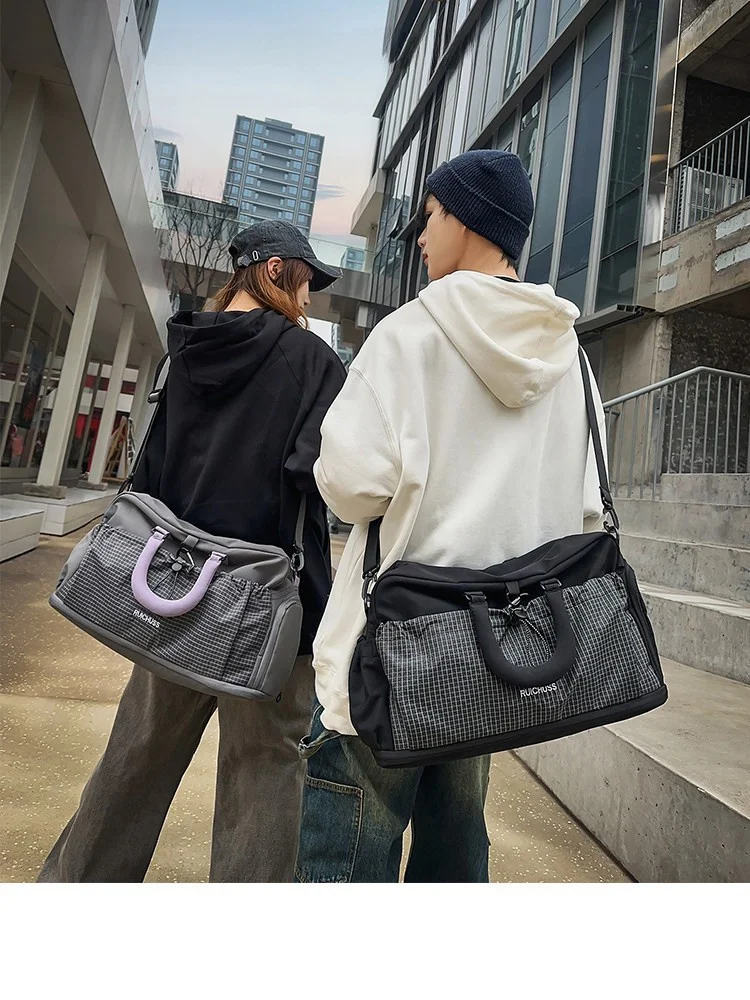 ur-大容量スポーツフィットネスバッグ通勤バックパック女性用軽量収納荷物バッグビジネストラベルチェックインバッグ