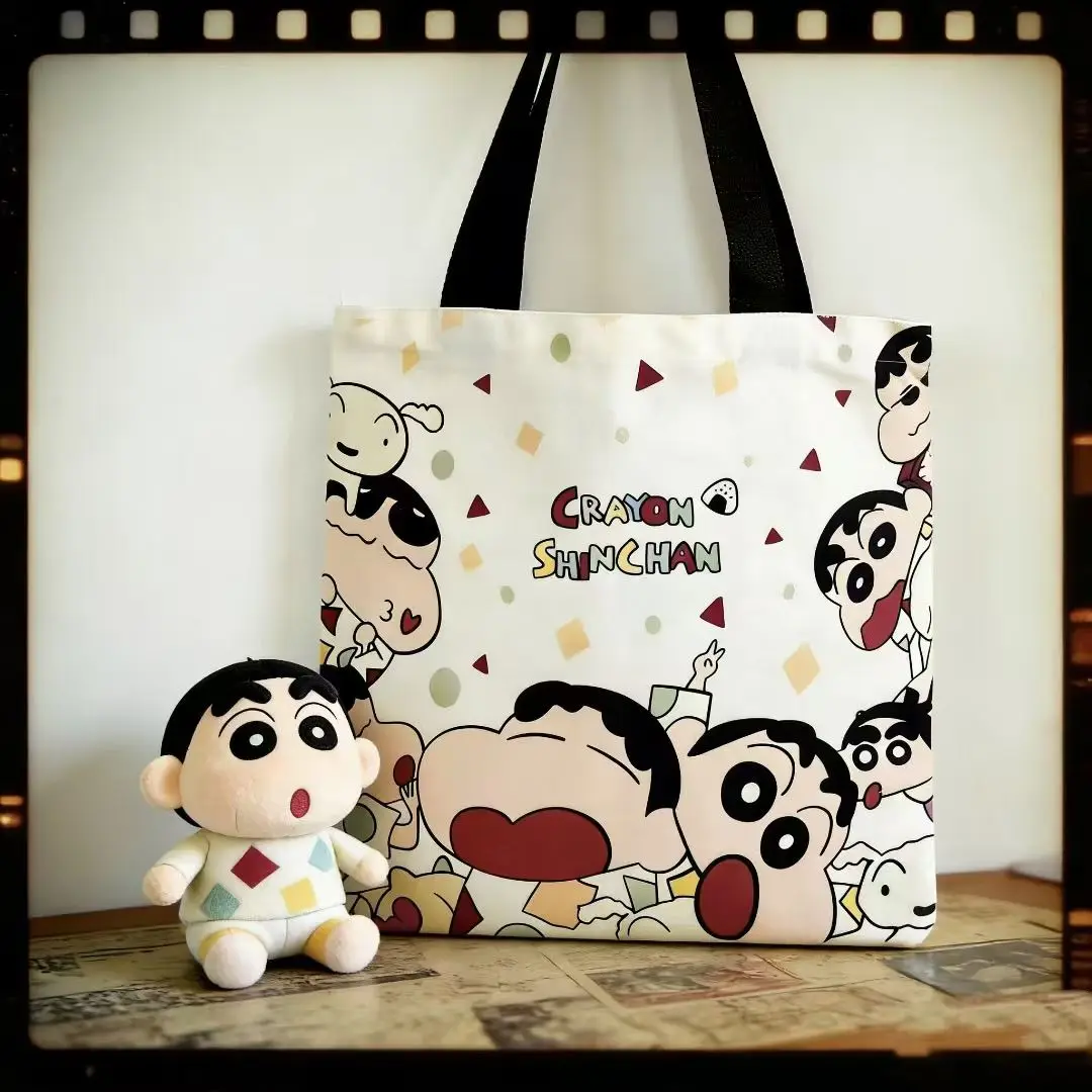 2026 New Crayon Shin-chan Canvas Tote Bag Large Capacity Women Handbag Single Shoulder Bag Student Daily Commute Shopping Bag view 5