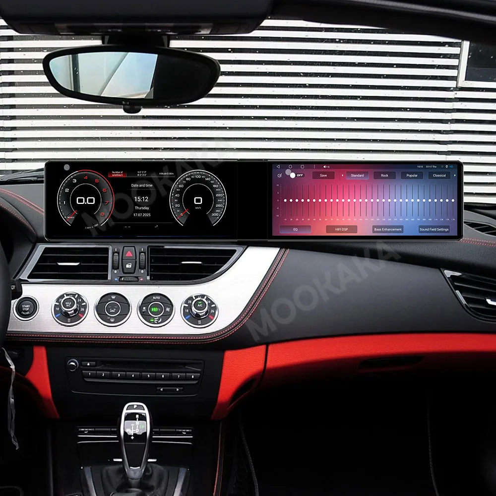 24.6" Carplay Car Radio Dual Screen For BMW Z4 2009-2017 NBT CIC Android Auto Stereo Multimedia Tape Recorder GPS Navi Head Unit