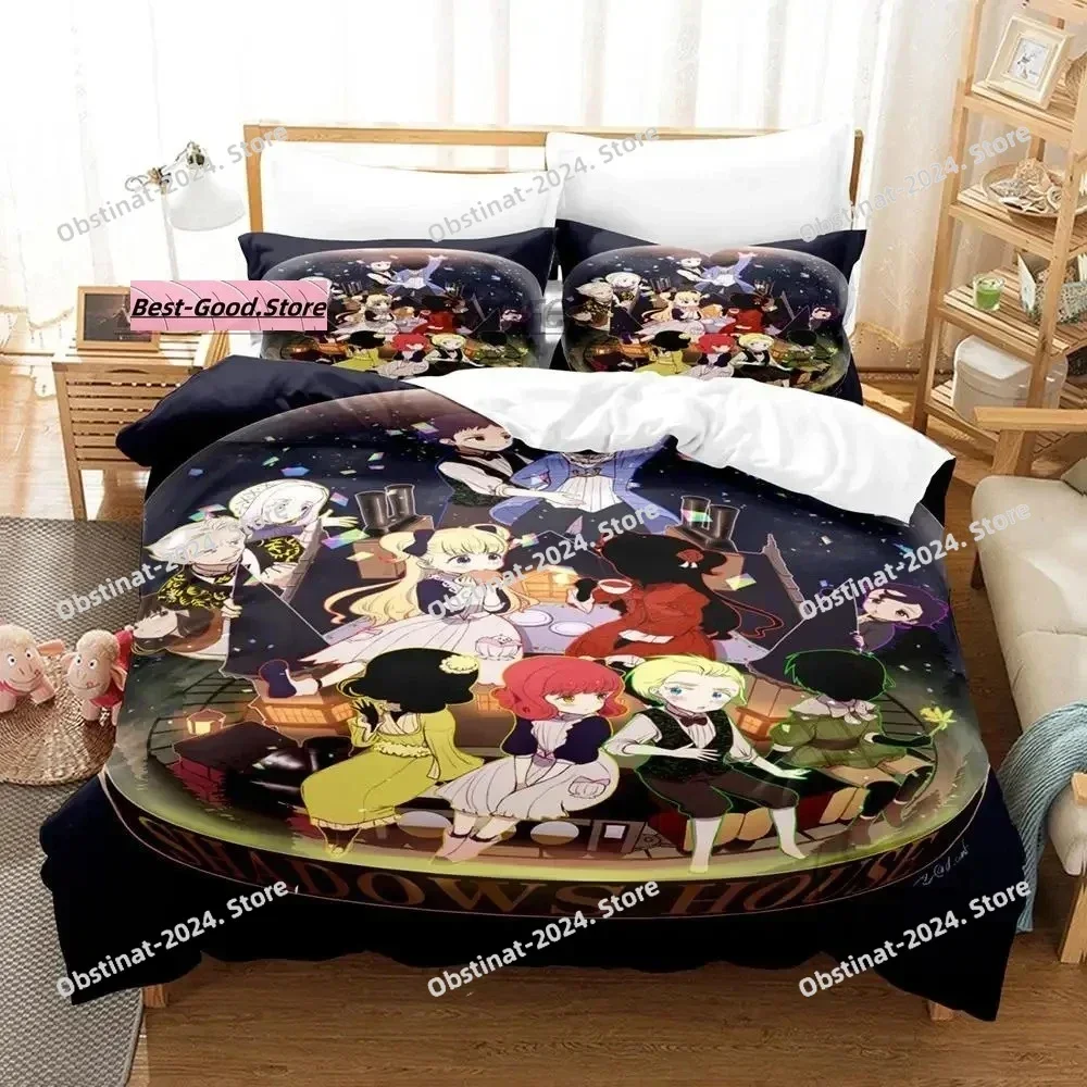 Fashion Anime SHADOWS HOUSE Bedding Set Printed single Comforter Quilt Bed Duvet Cover Pillow Case 3 Pieces Sets Kids Adult Size