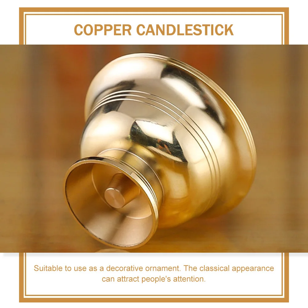 

Lamp Holder Copper Stand Elegant Temple Decoration Buddhist Supplies Long Lasting Simple Design