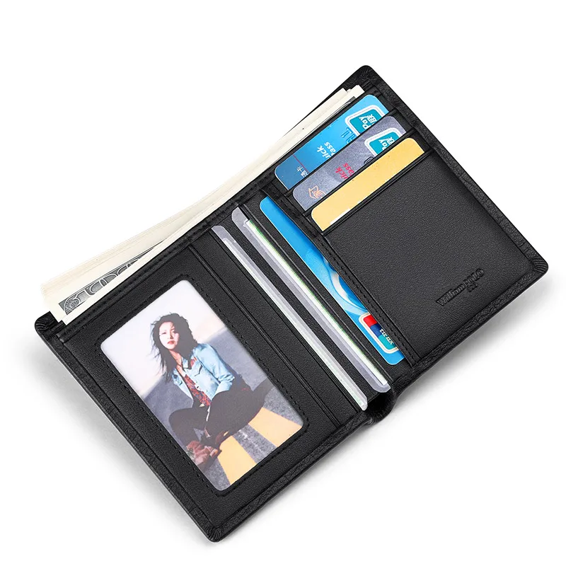 Leather fashion wallet, men's high-end personalized card bag, multifunctional card holder