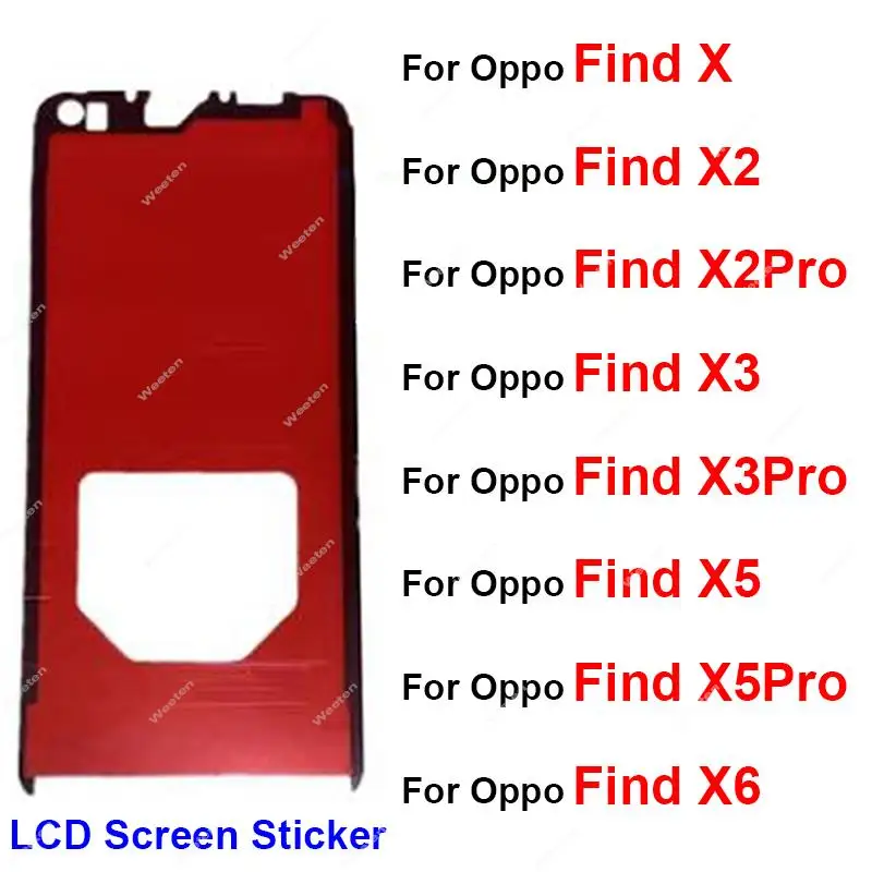 For OPPO Find X X2 X3 X5 X6 Pro LCD Screen Sticker Front LCD Screen Housing Adhesive Sticker Glue Parts