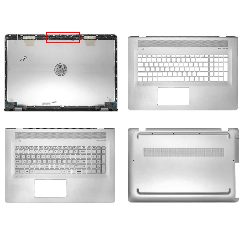 

New Top Back Cover/Palmrest/Bottom Case For HP Envy X360 17-U 17T-U M7-U M7-U009DX Palmrest with Keyboard Silver