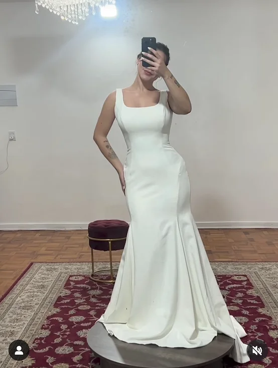 Wedding Dresses 2026 Customize To Measures Mermaid Spaghetti Strap Simple Satin Elegant свадебное платье Civil