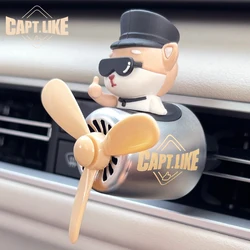 Rotating plane pilot dog car air fresheners vent clip decorations accessories interior funny cartoon fan ornaments dashboard men