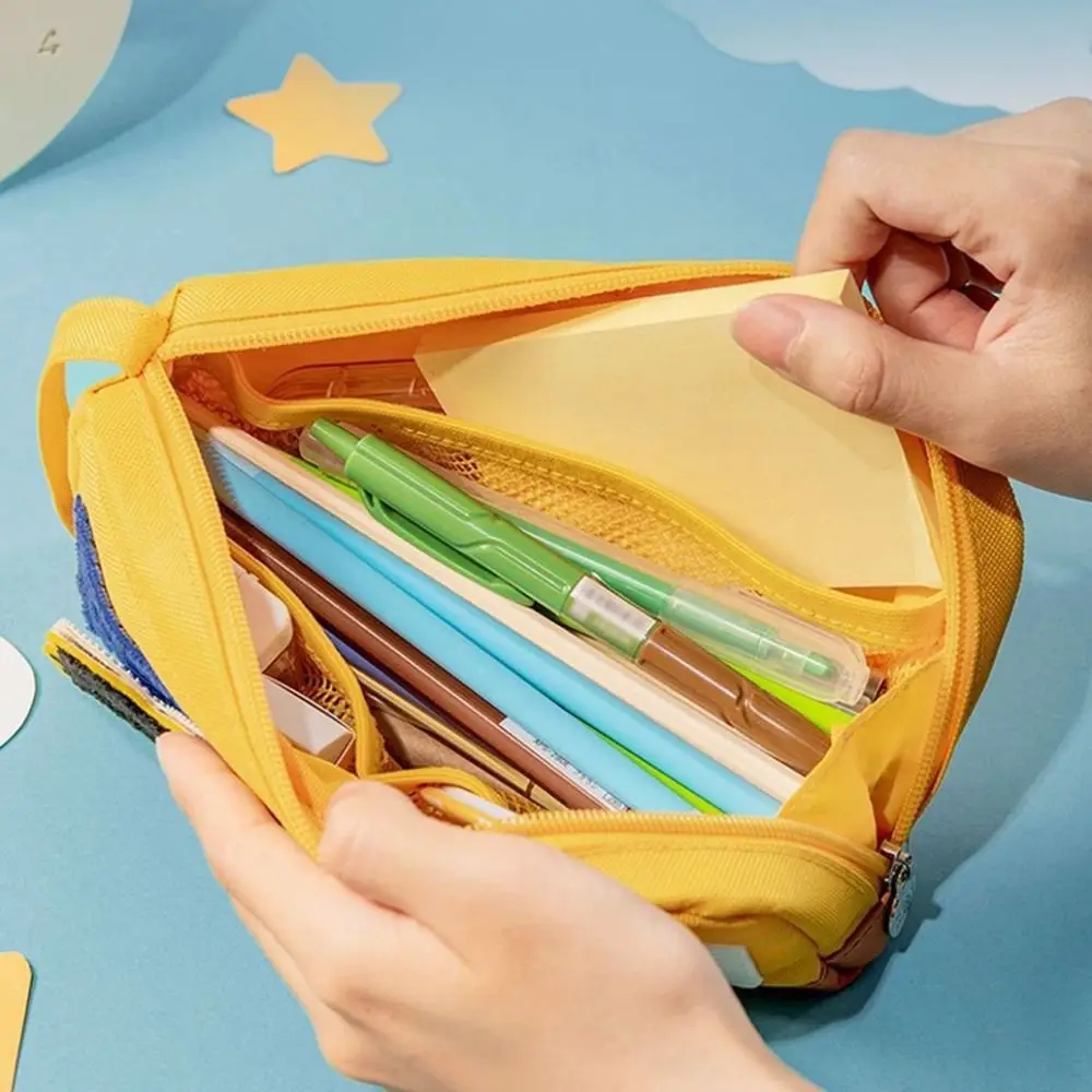 Large Capacity Cat Pencil Case Zipper Calico Stationery Bag Desk Organizer Cartoon Cat Pencil Bag Office Supplies view 2