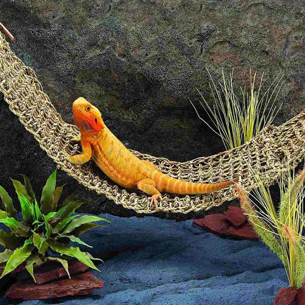 Reptile Hammock Terrarium Decoration Lizard Lounger Crabs Geckos Hanging Swing Bed Birds Reptile Mats Pet Swing Toys Pet Supplie