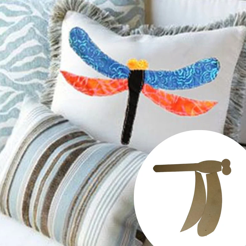 Dragonfly Quilting Template Transparent Sewing Pattern Suitable for DIY Crafts, Durable Embroidery Sewing Tools for Blankets, Pillowcases, Clothing, Quilting Essentials Composite Sewing Durable Templates, Sewing Templates