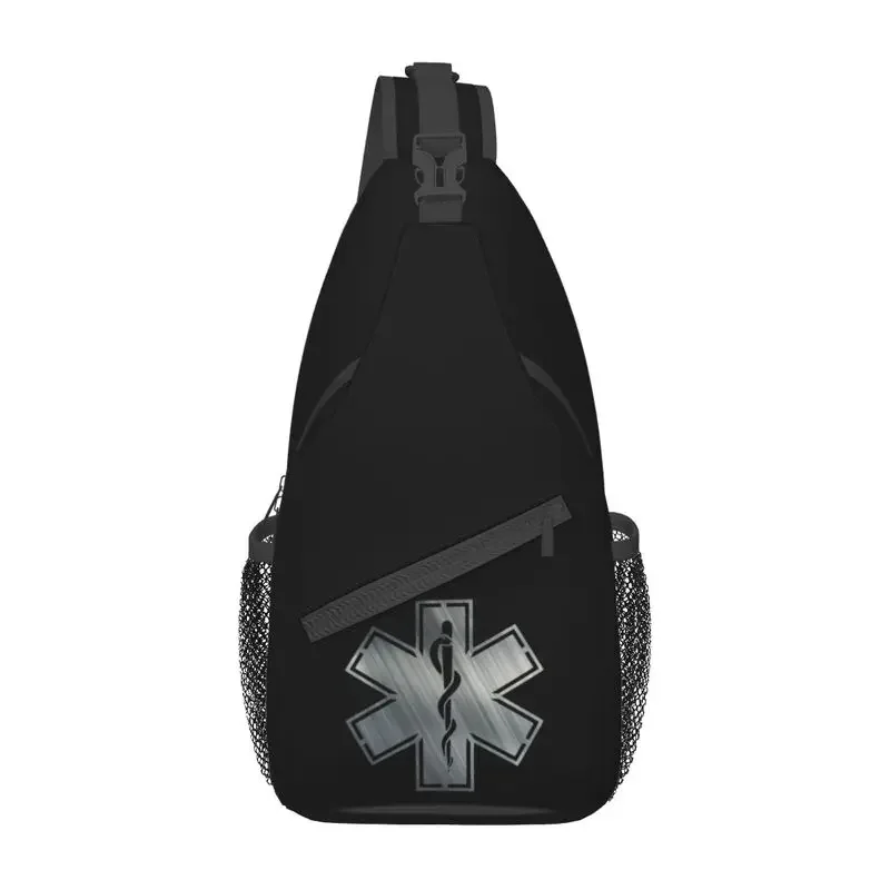 

Custom Cool Emt Star Of Life Sling Bag for Traveling Men Paramedic Medical Chest Crossbody Backpack Shoulder Daypack