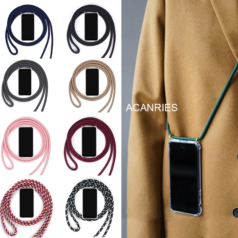 Necklace Crossbody Strap Lanyard Cord Phone Case For Samsung Galaxy S22 S23 Ultra Plus S 22 5G 2022 S22plus S22ultra Back Cover