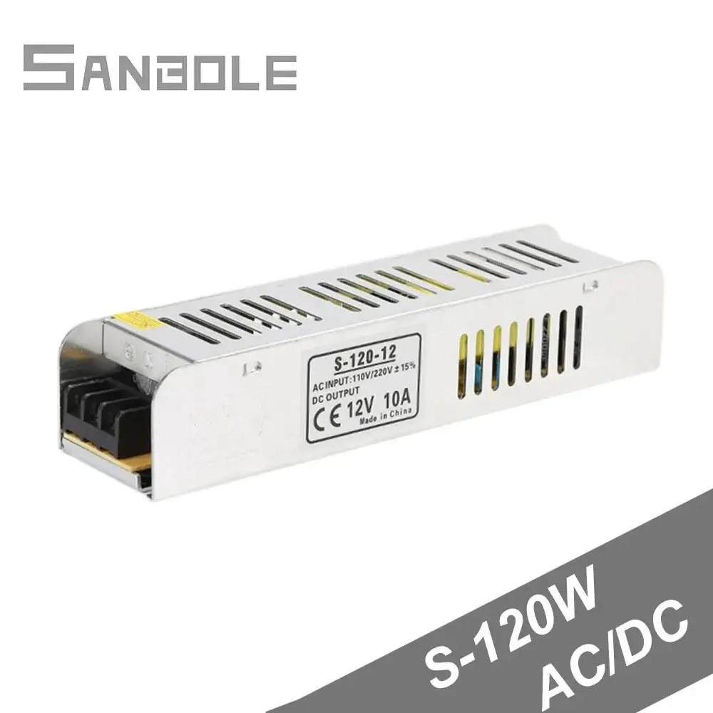 Switching Mode Power Supply 120w12v10a Strip Power S-120-12 AC/DC Converter Led Driver Circuit Led Lights Transformer