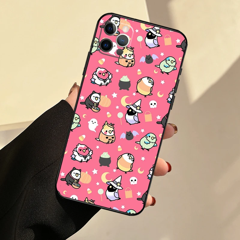 Chubby Cockatiels Parrotlets For iPhone 14 13 Pro Max 12 mini 11 Pro Max 6 7 8 Plus XS XR XS Max SE 2020 Cover