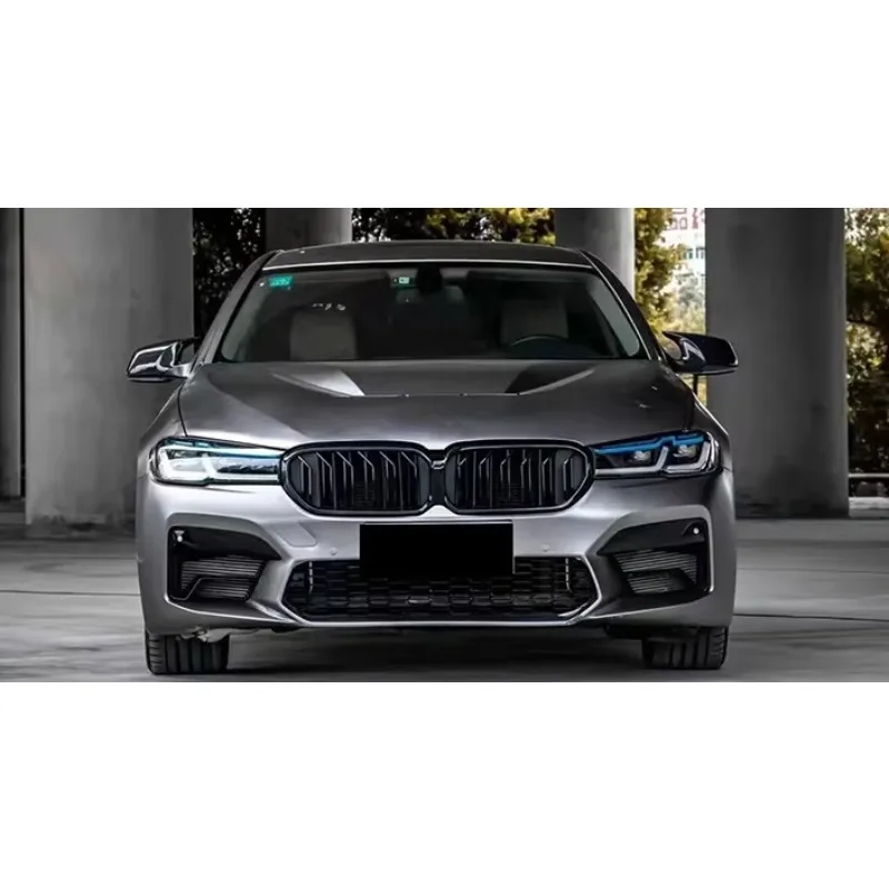 26 Style Yiku For 2010-2018 BMW 5 Series F10/F18 Body Kits PP Material 2021 G38 M5 Front Bumper Hood Side Skirts Taillights Bolt view 4