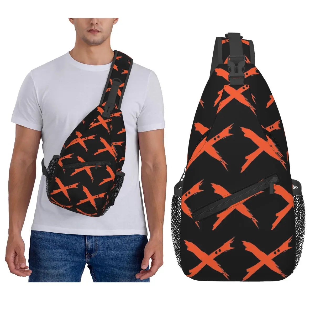 

Bakugou Katsuki Logo X Boku No My Hero Academia Нагрудная сумка Мужской рюкзак через плечо на слинге Нагрудная сумка Дорожный рюкзак Сумка на плечо