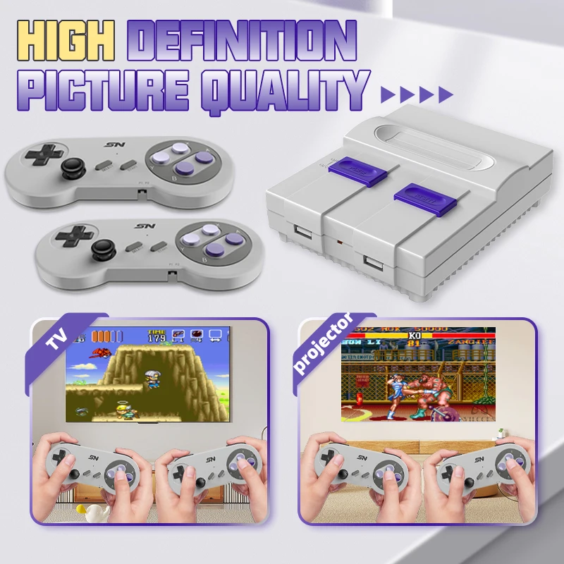 Retro 4K TV Video Game Consoles for SEGA SNES GBA GB Dendy Console 6000 Games Gifts