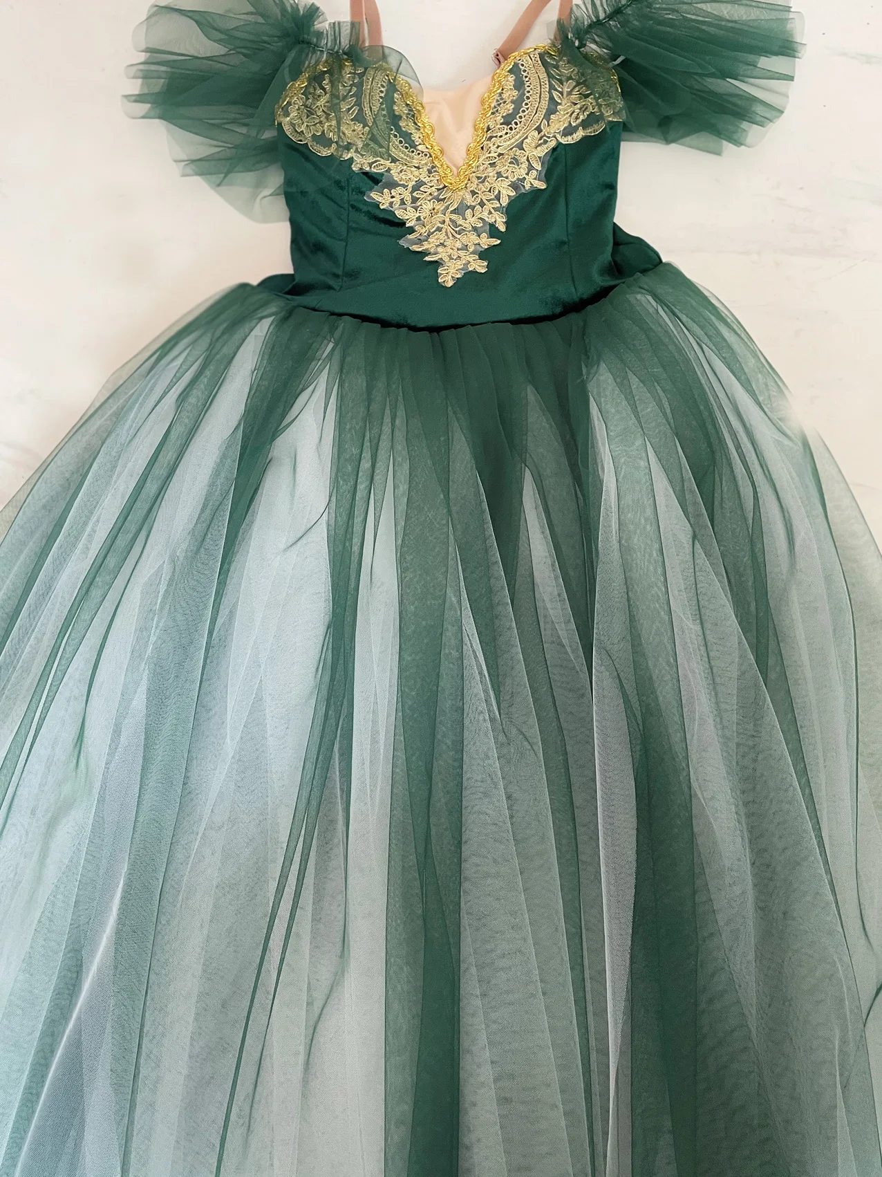 Professional Ballet Tutu Swan Lake Dark Green Dance Costume Pancake Girls Classical Ballet Tutu Leotard Ballet Dress For Kids
