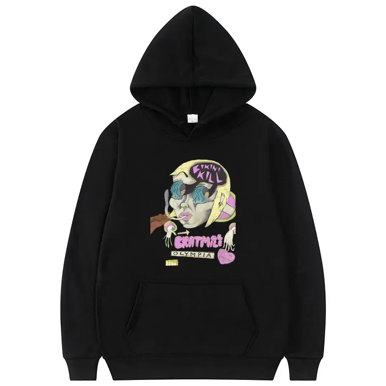 

Punk Rock Band Bikini Kill Bratmobile Olympia Tour Hoodie Riot Grrrl Kathleen Hanna Pullover Men Women Oversized Fleece Hoodies