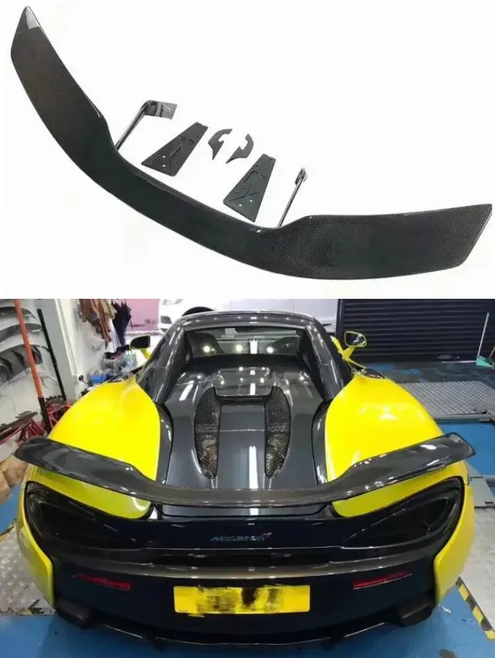 

For McLaren 570S 570GT 540C 2016-2023 High Quality Real Carbon Fiber Forging Lines Rear Trunk Lip Spoiler Body