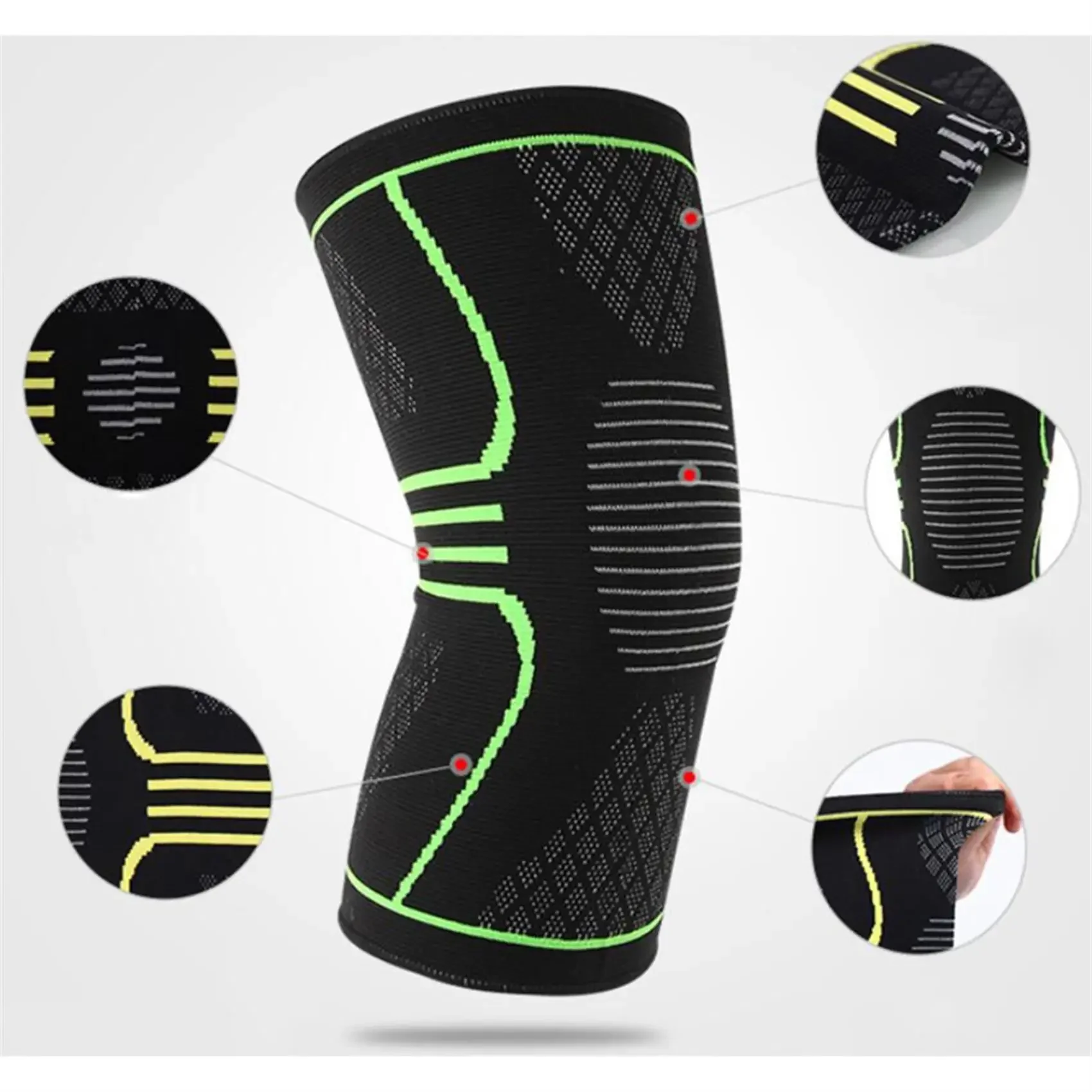 Running Knee Pads Support Elastic Sports Brace Gym Protector Fitness Cycling Knee Support Braces Sleeve Basketball