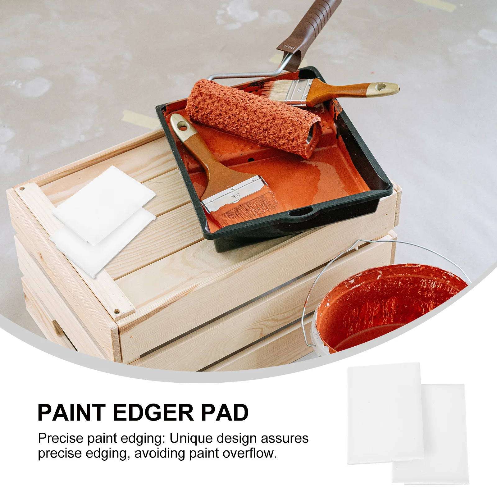 

2Pcs Paint Edger Pads Replacement Soft Practical for Multiple Purposes in Most Paints Paint Edger Replacement Pads