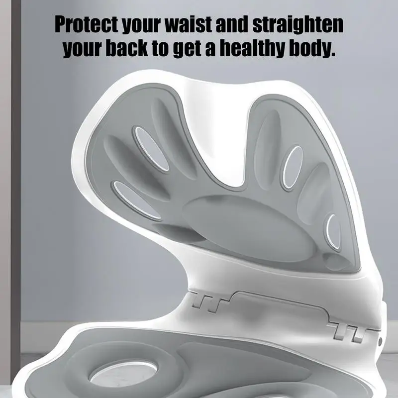 Kursi Penopang Punggung Lumbar Dapat Dilipat Korektor Postur Desain Kurva Ergonomis untuk Anak Korektor Postur Bernapas Dapat Dilipat